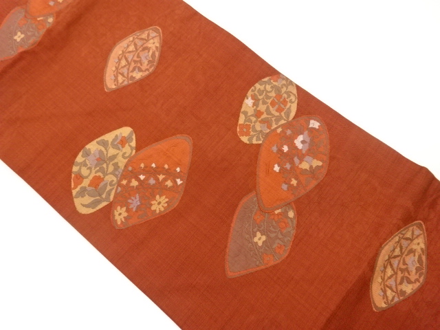 JAPANESE NAGOYA OBI / WOVEN ABSTRACT RHOMBUS